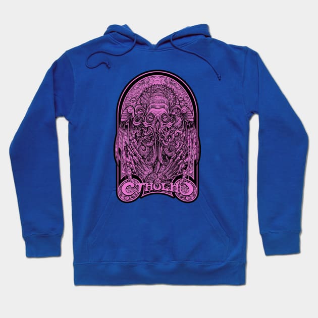 God Cthulhu Purple (Alt Print) Hoodie by Miskatonic Designs